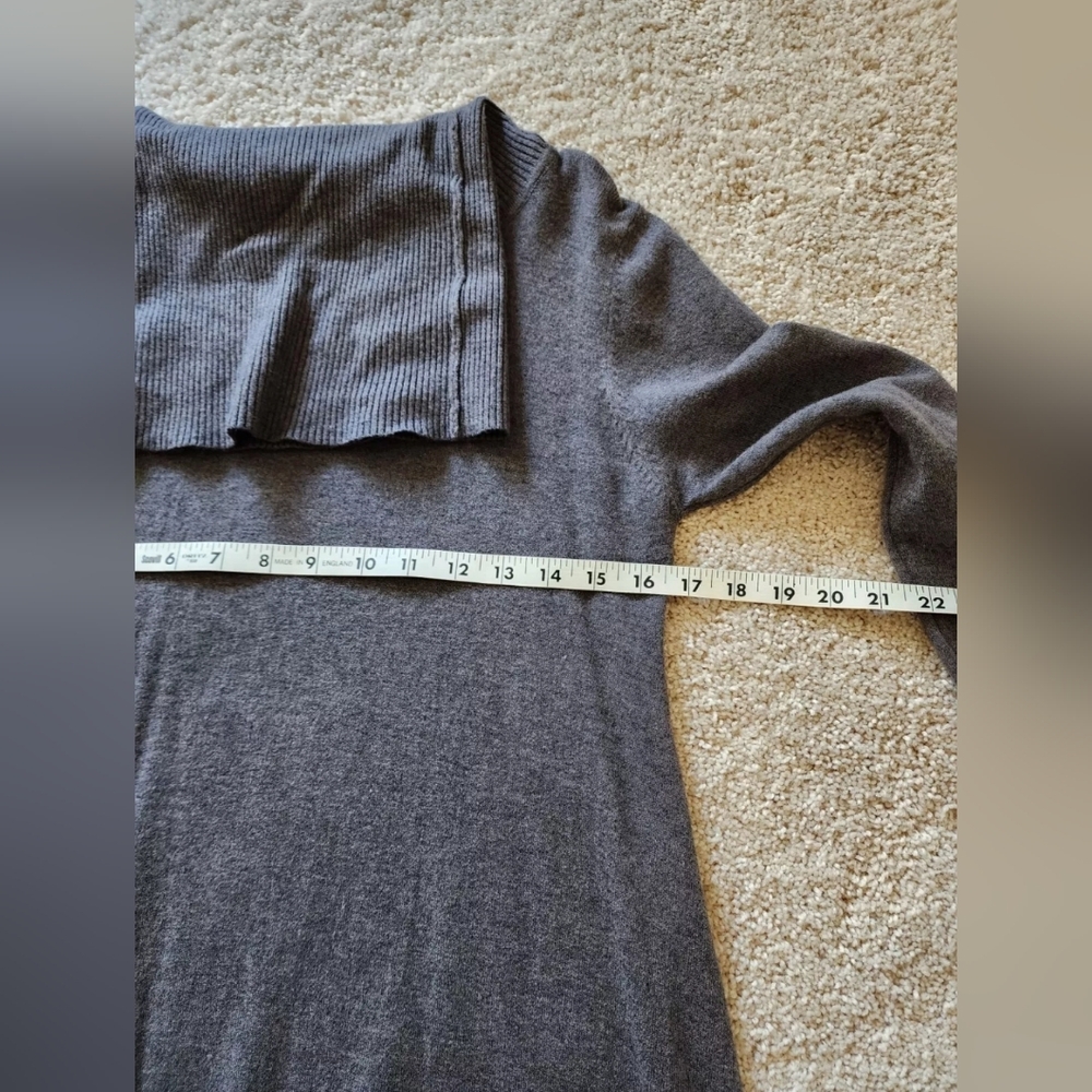 Patrizia Luca Milano Womens Size Small tunic Taupe/Gray Turtleneck Sweater Dress - Picture 4 of 6